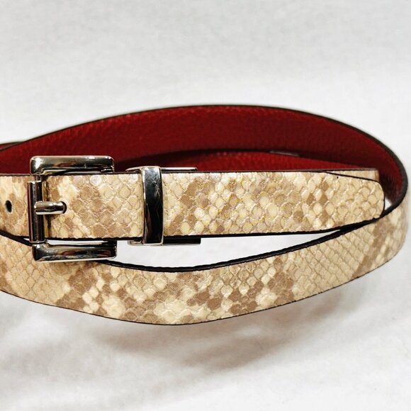 Steve Madden Faux Leather Reversible Belt w/Twist Buckle - Size M - Picture 4 of 11